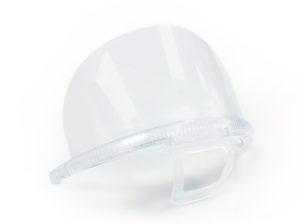 Máscara facial protectora con base transparente