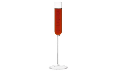 Cocktail Reagenzglas mit Maßangaben
