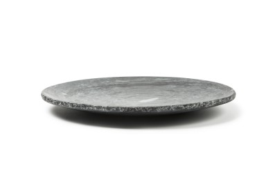 Black Marble Plate - Rustic Rim