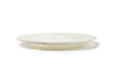 White Marble Plate - Smooth Rim