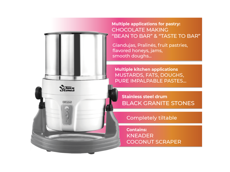 Twin Stones - The most versatile wet grinder on the market - 100%Chef